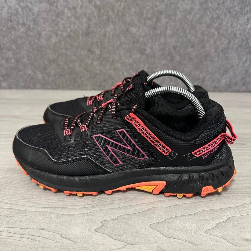New Balance 410v6 Trail Running Shoes Womens Size 10 Black Pink All Terrain Mesh